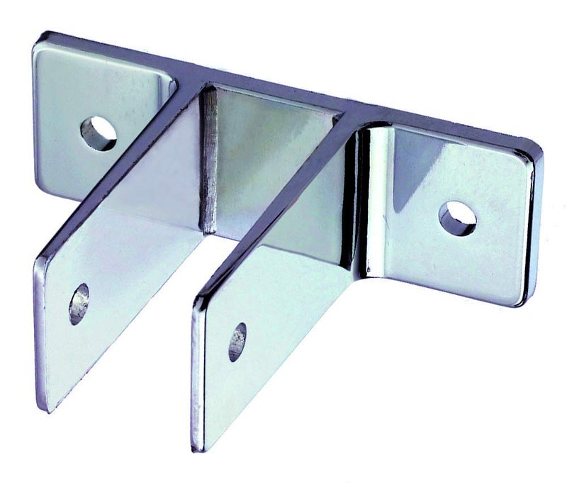 Harris Hardware TP1756 2 Ear Wall Bracket  2-5/8 x 3-13/16 for 1"" Panels  Chrome